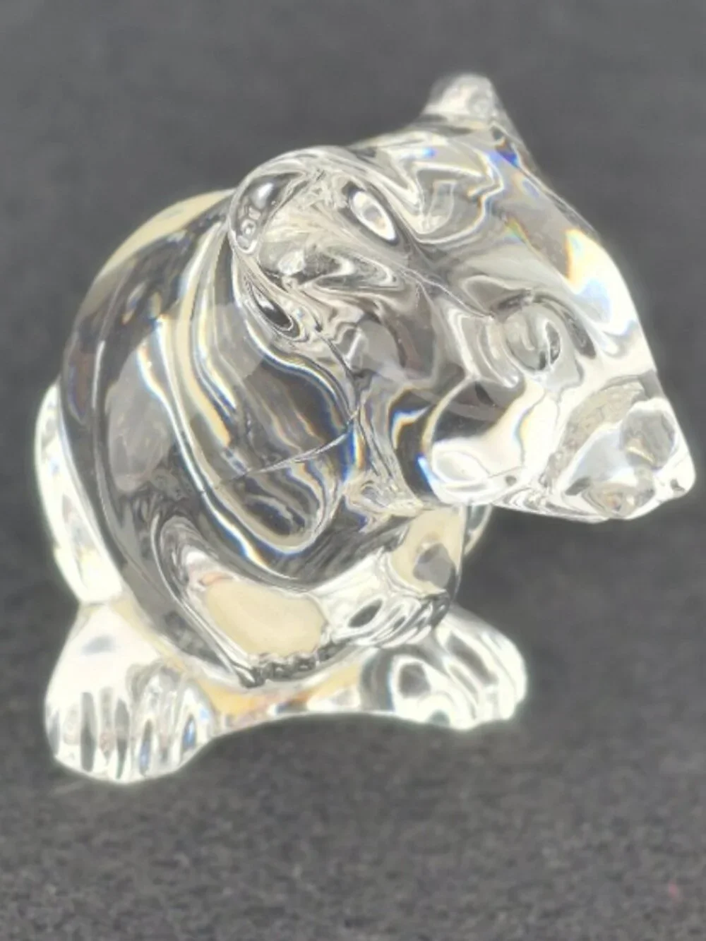 Vintage Princess House Pets Collection 24% Lead Crystal Mouse Figurine